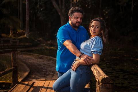 Inspiração e ideias criativas ensaio fotográfico pré casamento pré wedding de casal no Jardim Botânico - SP'