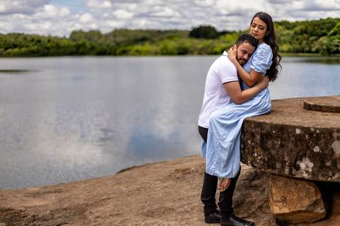 Inspiração e ideias criativas  ensaio fotográfico pré casamento de casal na Fazenda Ipanema-SP'