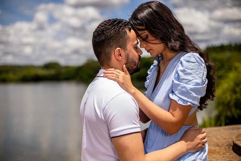 Inspiração e ideias criativas  ensaio fotográfico pré casamento de casal na Fazenda Ipanema-SP'