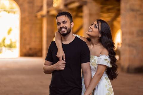Inspiração e ideias criativas  ensaio fotográfico pré casamento de casal na Fazenda Ipanema-SP'