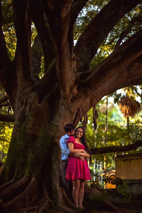 Inspiração e ideias criativas  ensaio fotográfico pré casamento de casal no Parque da Água Branca '