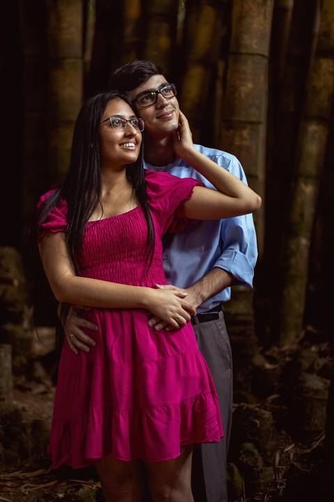 Inspiração e ideias criativas  ensaio fotográfico pré casamento de casal no Parque da Água Branca '