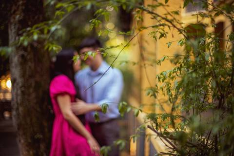 Inspiração e ideias criativas  ensaio fotográfico pré casamento de casal no Parque da Água Branca '
