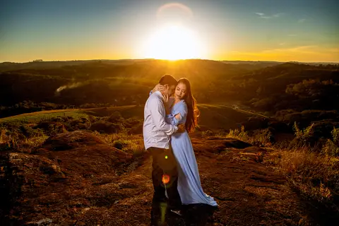 Inspiração e ideias criativas  ensaio fotográfico pré casamento de casal no Sítio das Borboletas'