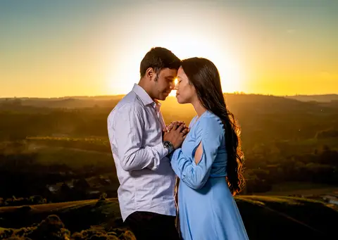 Inspiração e ideias criativas  ensaio fotográfico pré casamento de casal no Sítio das Borboletas'