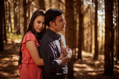 Inspiração e ideias criativas  ensaio fotográfico pré casamento de casal no Sítio das Borboletas'