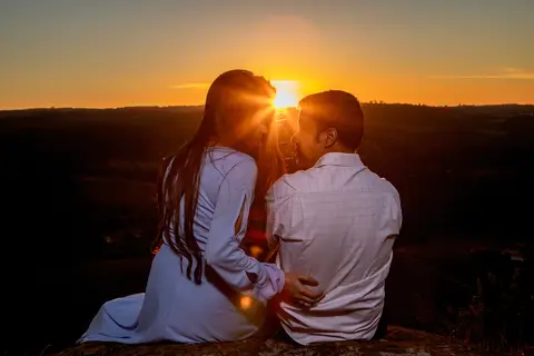 Inspiração e ideias criativas  ensaio fotográfico pré casamento de casal no Sítio das Borboletas'