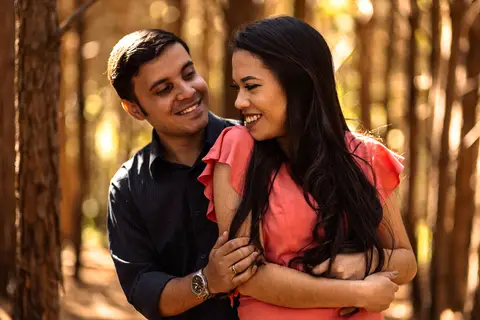 Inspiração e ideias criativas  ensaio fotográfico pré casamento de casal no Sítio das Borboletas'