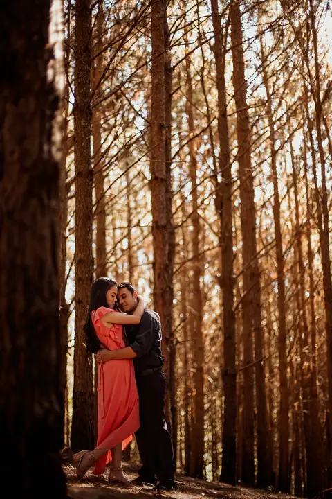 Inspiração e ideias criativas  ensaio fotográfico pré casamento de casal no Sítio das Borboletas'