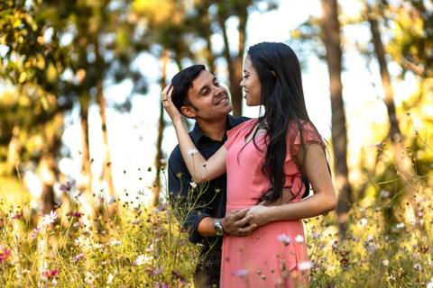 Inspiração e ideias criativas  ensaio fotográfico pré casamento de casal no Sítio das Borboletas'