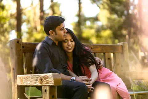 Inspiração e ideias criativas  ensaio fotográfico pré casamento de casal no Sítio das Borboletas'