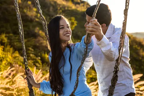 Inspiração e ideias criativas  ensaio fotográfico pré casamento de casal no Sítio das Borboletas'