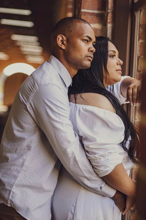 Inspiração e ideias criativas ensaio fotográfico pré casamento pré wedding de casal em Paranapiacaba - SP'