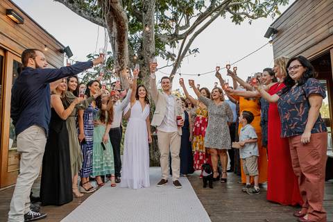 Inspiração e ideias criativas de fotos fotográfico de Mini Wedding em um Sítio'