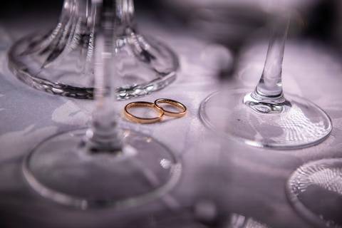 Inspiração e ideias criativas de fotos fotográfico de casamento foto da aliança no Hotel Sheraton Santos'