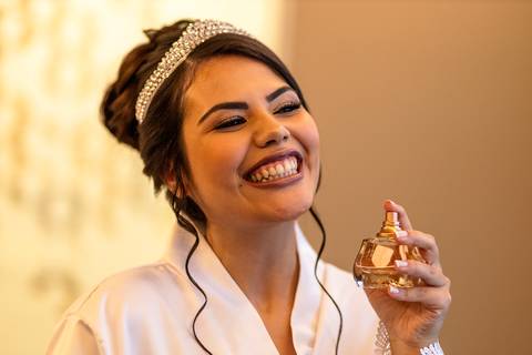 Inspiração e ideias criativas de fotos fotográfico de casamento making of da noiva no Hotel Sheraton Santos'