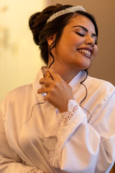 Inspiração e ideias criativas de fotos fotográfico de casamento making of da noiva no Hotel Sheraton Santos'