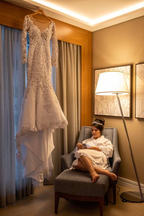 Inspiração e ideias criativas de fotos fotográfico de casamento making of do noivo no Hotel Sheraton Santos'