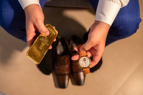 Inspiração e ideias criativas de fotos fotográfico de casamento making of do noivo no Hotel Sheraton Santos'