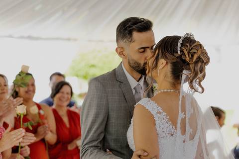 Inspiração e ideias criativas de fotos fotográfico de casamento momento da cerimônia no espaço Finca Don Pepe'