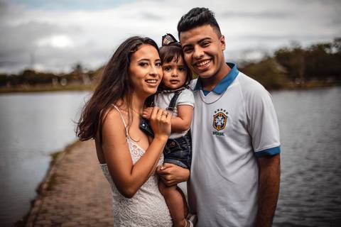 Inspiração e ideias criativas ensaio fotográfico pré casamento pré wedding de Família no Parque Centenário - SP'
