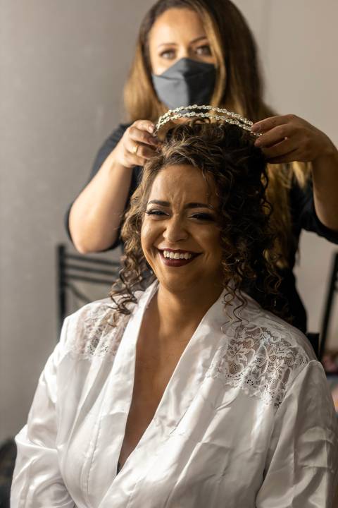 Inspiração e ideias criativas de fotos fotográfico de casamento making of da noiva  no Sítio Larilu - SP'