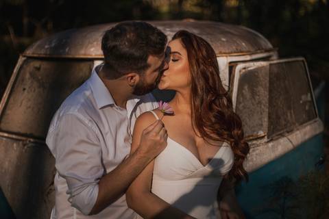 Inspiração e ideias criativas ensaio fotográfico pré casamento pré wedding de casal no Sítio das Borboletas - SP'