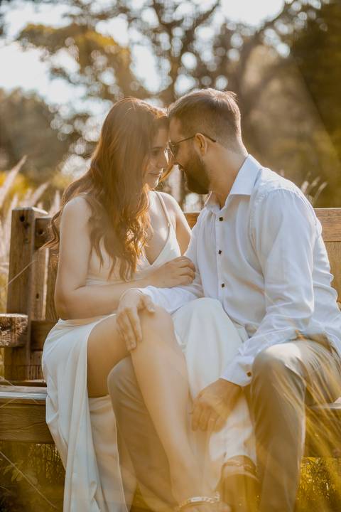 Inspiração e ideias criativas ensaio fotográfico pré casamento pré wedding de casal no Sítio das Borboletas - SP'