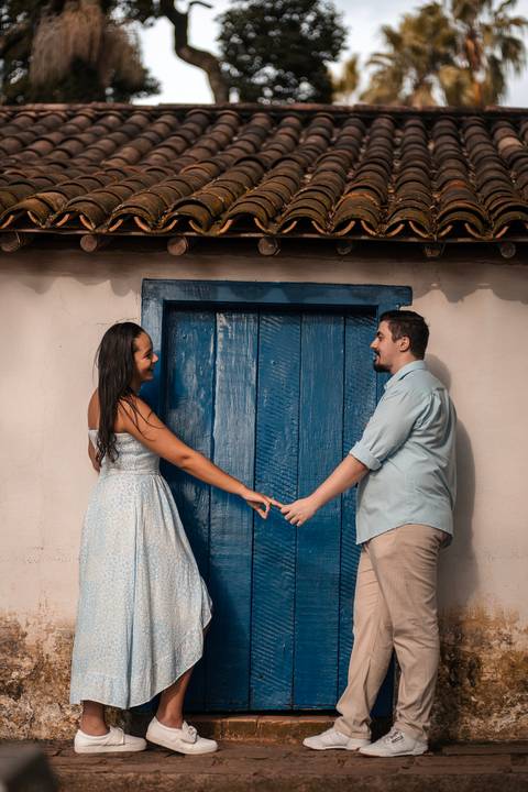 Inspiração e ideias criativas ensaio fotográfico pré casamento pré wedding de casal no Parque da Independência - Ipiranga - SP'