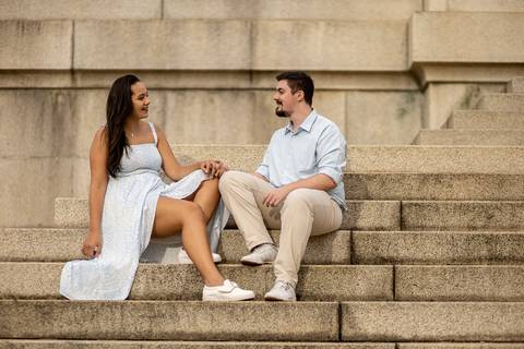 Inspiração e ideias criativas ensaio fotográfico pré casamento pré wedding de casal no Parque da Independência - Ipiranga - SP'