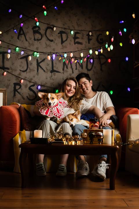 stranger things, geek, netflix, nerd, tv,serie, seriado, fotografia pet, fotografa pet, ensaio pet, ensaio tematico , upsidown, metaverso, mundo invertido'