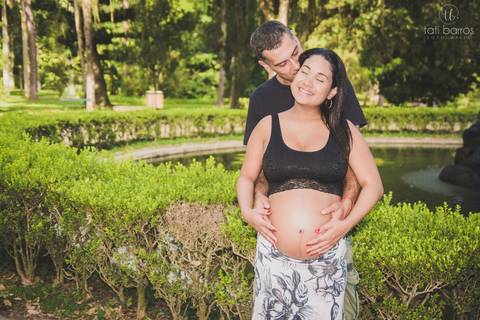 ensaio gestante Rio de Janeiro, Jardim Botânico, a espera da Ísis'