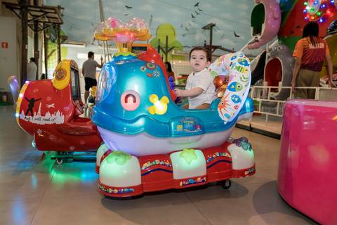 Aniversário infantil no Buffet Leila Malouf, espaço Allegro Kids. Festa de 1 ano do Felipe, tema fazendinha.'