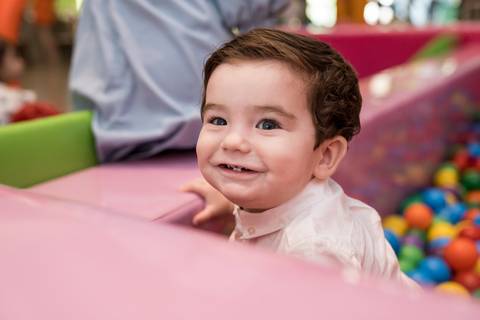 Aniversário infantil no Buffet Leila Malouf, espaço Allegro Kids. Festa de 1 ano do Felipe, tema fazendinha.'