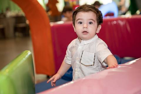 Aniversário infantil no Buffet Leila Malouf, espaço Allegro Kids. Festa de 1 ano do Felipe, tema fazendinha.'