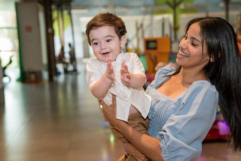 Aniversário infantil no Buffet Leila Malouf, espaço Allegro Kids. Festa de 1 ano do Felipe, tema fazendinha.'