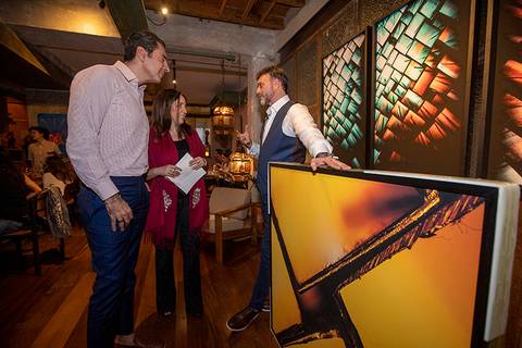 Exposição MagMor night art, no Botanikafé. Com Alexandre e Ju Taleb  '