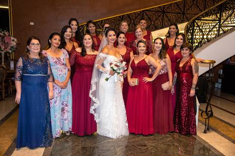 Madrinhas com a Noiva Casamento na Mansão Arabesque SP'
