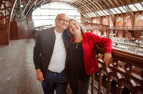 Ensaio Casal Bodas de Mármore Estação da Luz Parque da Luz'