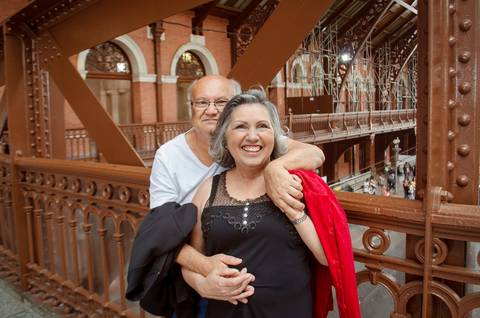 Ensaio Casal Bodas de Mármore Estação da Luz Parque da Luz'