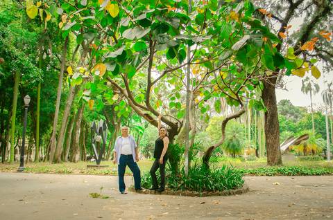 Ensaio Casal Bodas de Mármore Estação da Luz Parque da Luz'