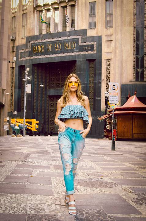 Ensaio Feminino Modelo Street Style Centro de São Paulo Melanie Ribbe'