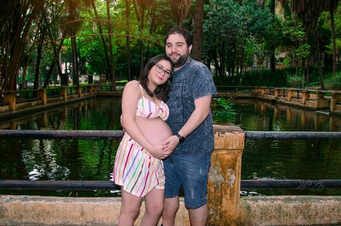 Ensaio Gestante no Parque da Água Branca SP'