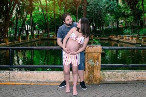 Ensaio Gestante no Parque da Água Branca SP'