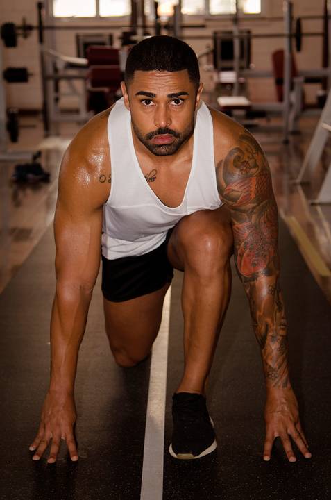 Ensaio Masculino Academia Sanches Sports Guarulhos SP Na Pista De corrida'