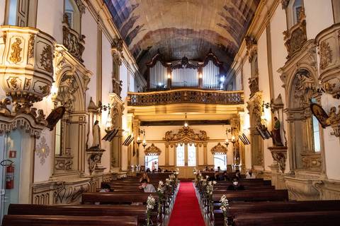 Fundo da Igreja da Venerável Ordem Terceira do Carmo na Sé em SP'