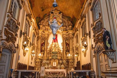 Altar da Igreja da Venerável Ordem Terceira do Carmo na Sé em SP'