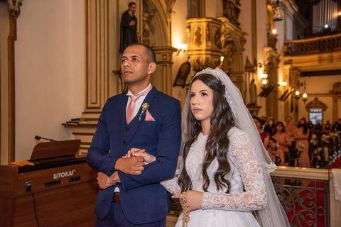 Igreja da Venerável Ordem Terceira do Carmo na Sé em SP Noivos de Mãos Dadas'