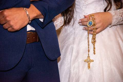 Igreja da Venerável Ordem Terceira do Carmo na Sé em SP Noivos de Mãos Dadas'