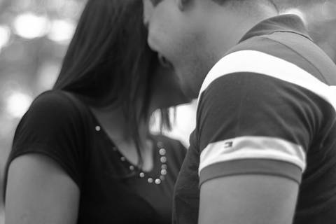 Ensaio de Casal: Casal Sorrindo, Preto e branco'